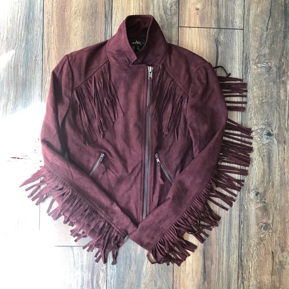 Audrey 3+1 Jackets & Blazers - Audrey 3+1 fringe moto jacket